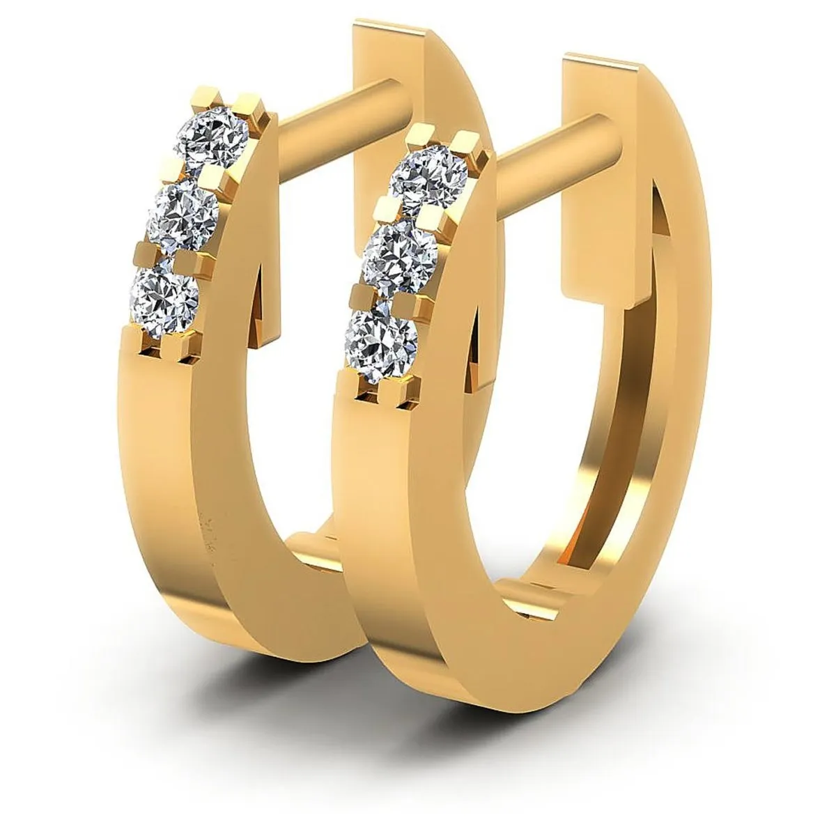 0.15 CT Round Cut Diamonds - Diamond Earrings