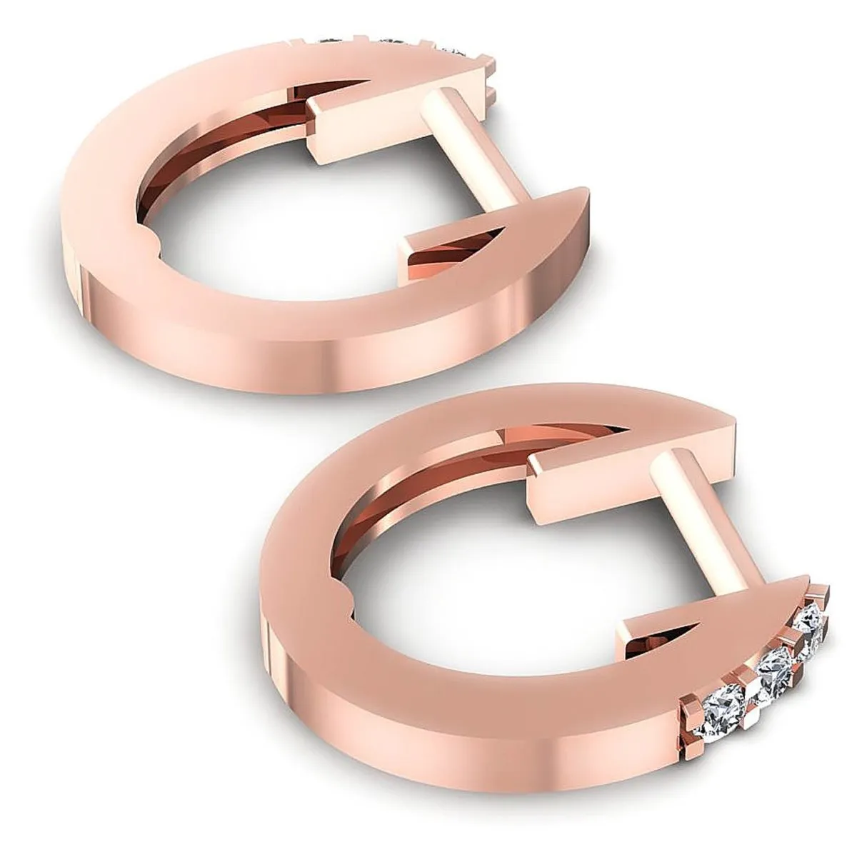 0.15 CT Round Cut Diamonds - Diamond Earrings