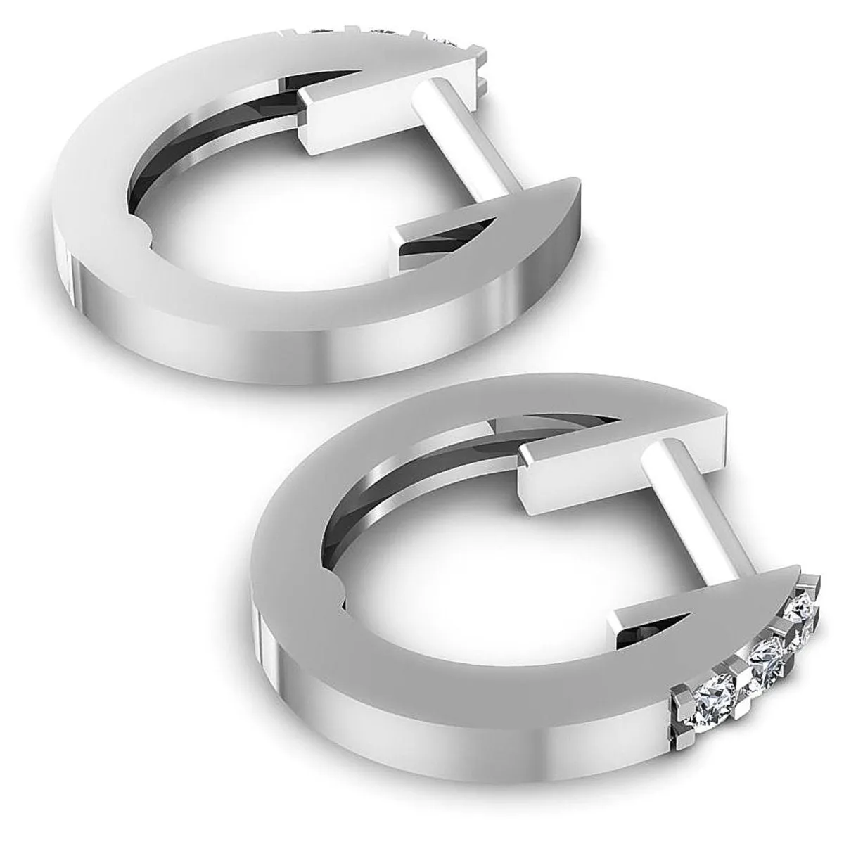 0.15 CT Round Cut Diamonds - Diamond Earrings