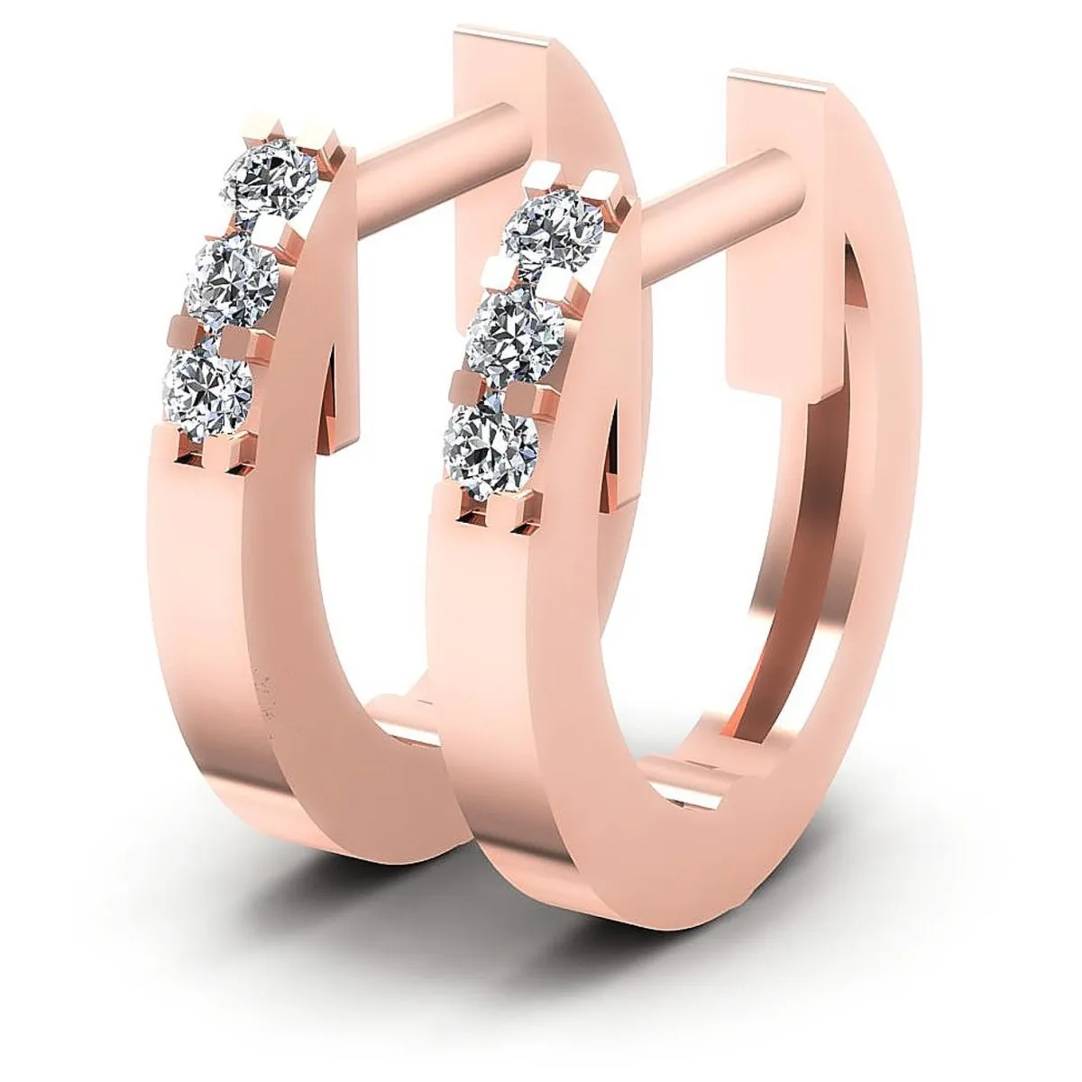 0.15 CT Round Cut Diamonds - Diamond Earrings