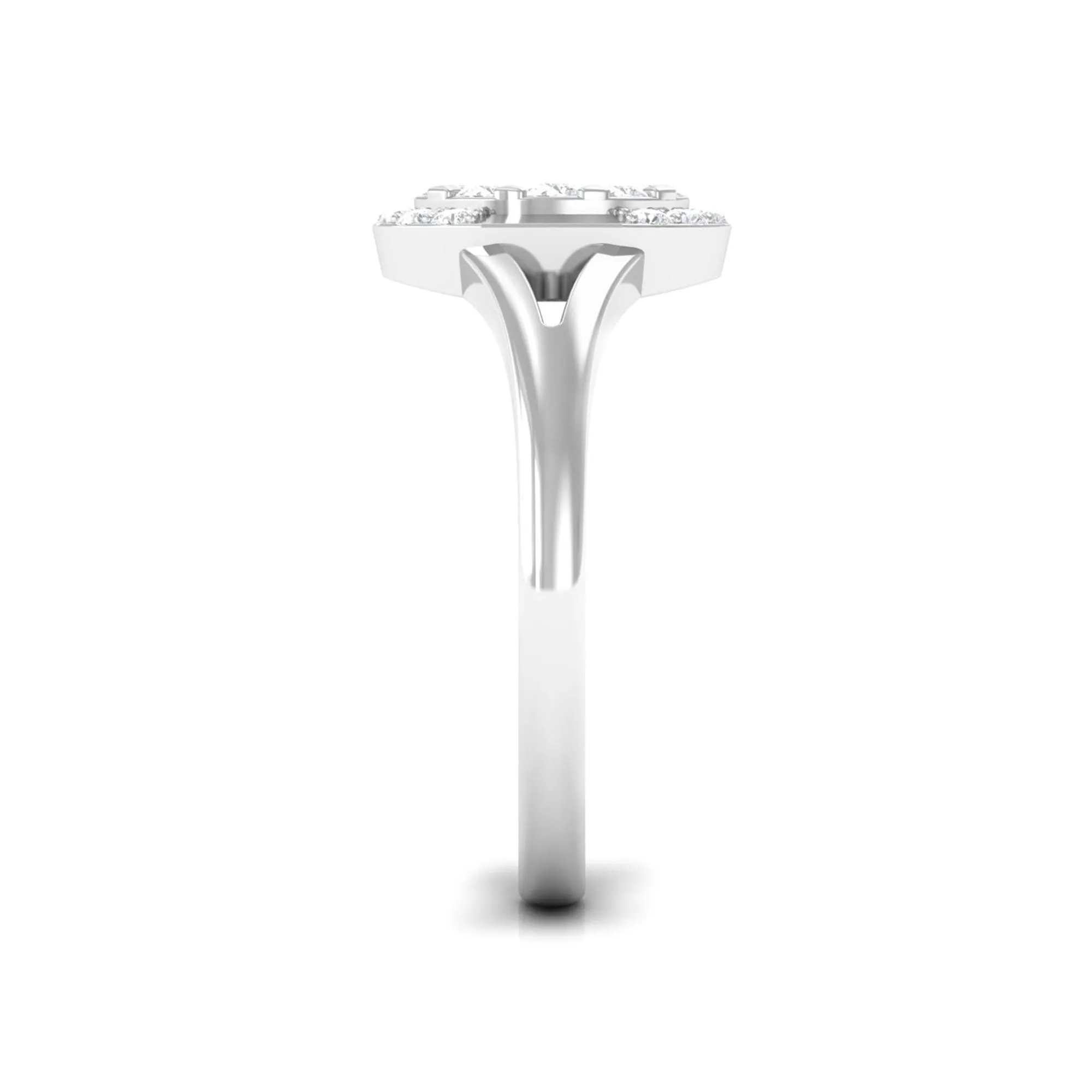 1/2 CT Split Shank Illusion Set Diamond Classic Engagement Ring