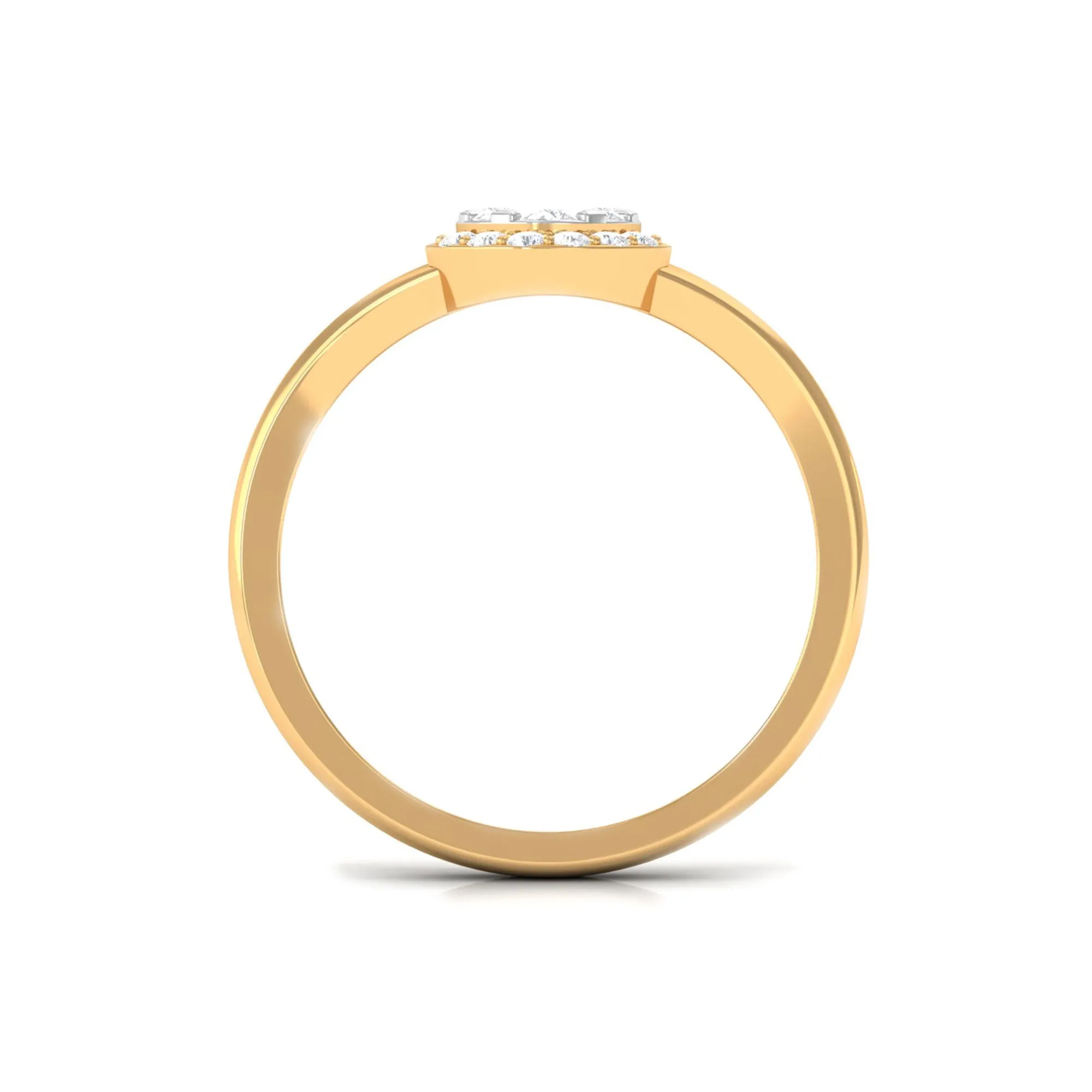 1/2 CT Split Shank Illusion Set Diamond Classic Engagement Ring
