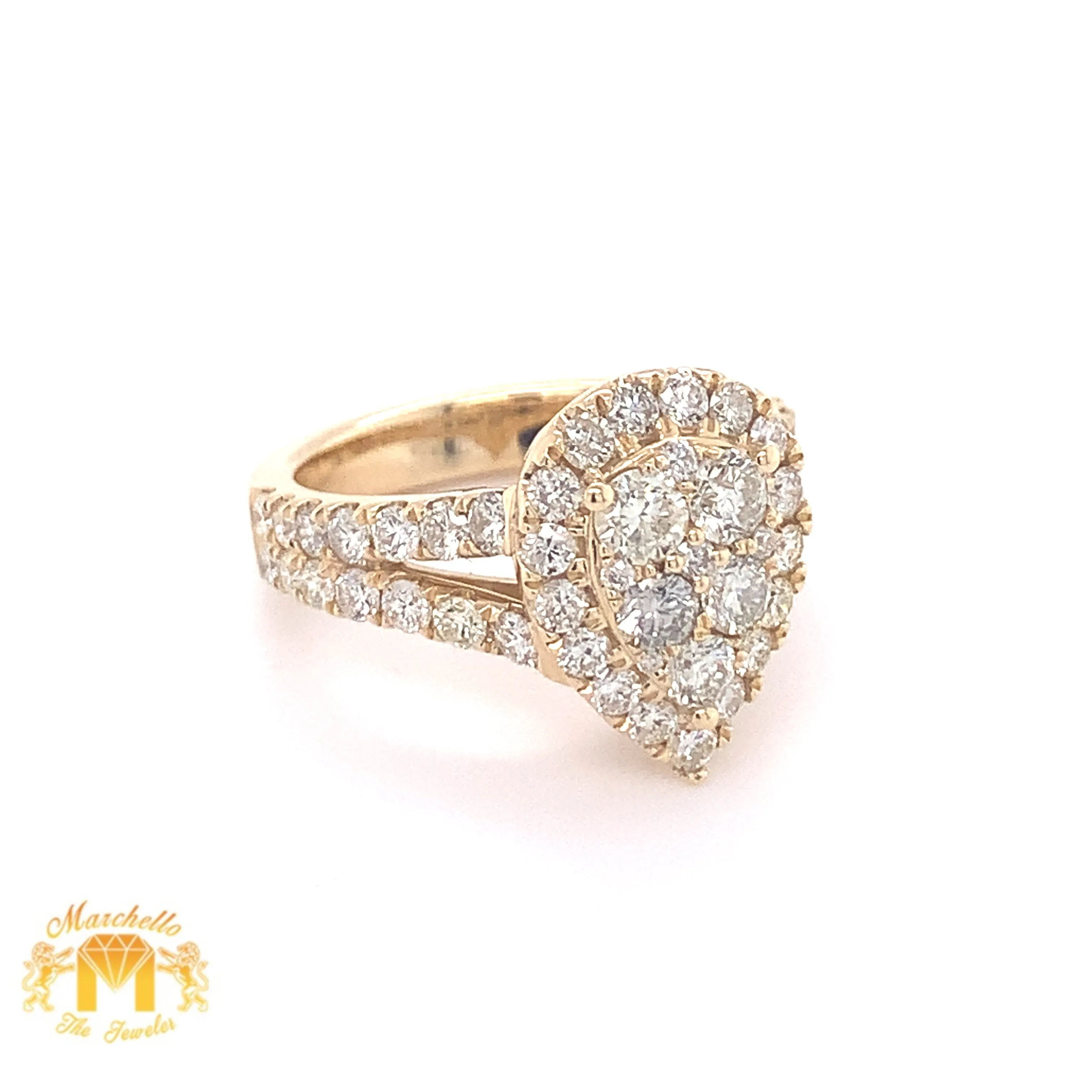 14k Gold Ladies' Pear-shaped Diamond Ring
