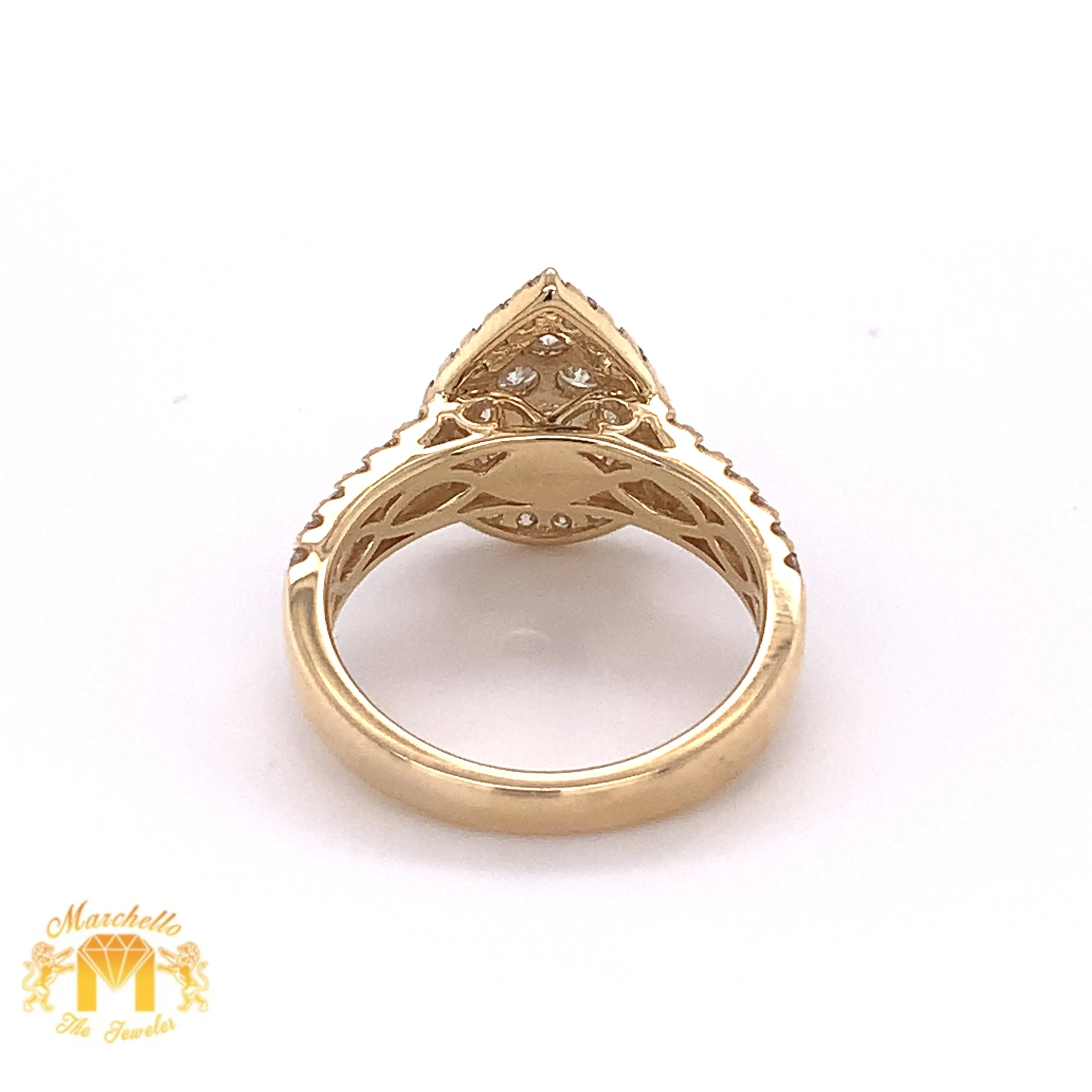 14k Gold Ladies' Pear-shaped Diamond Ring
