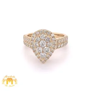 14k Gold Ladies' Pear-shaped Diamond Ring
