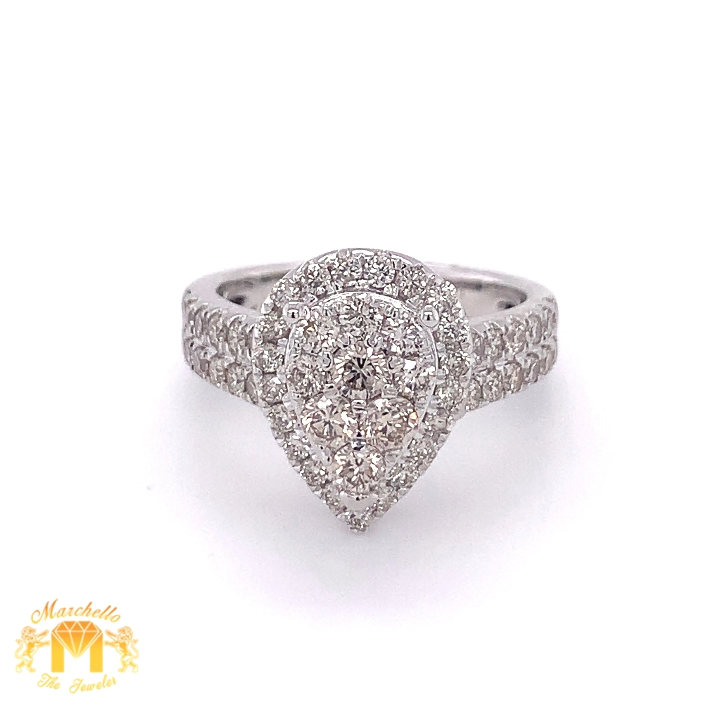 14k Gold Ladies' Pear-shaped Diamond Ring