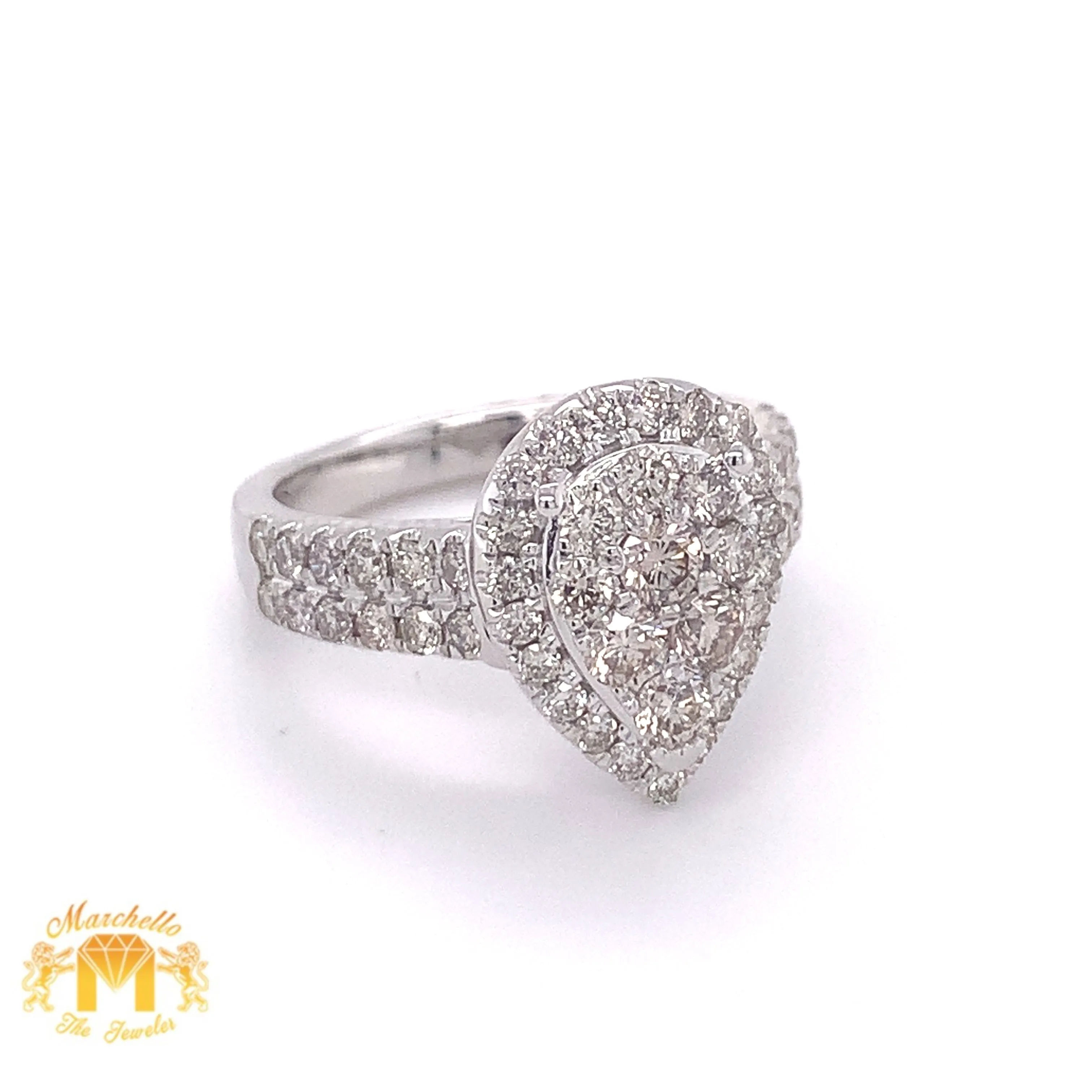 14k Gold Ladies' Pear-shaped Diamond Ring
