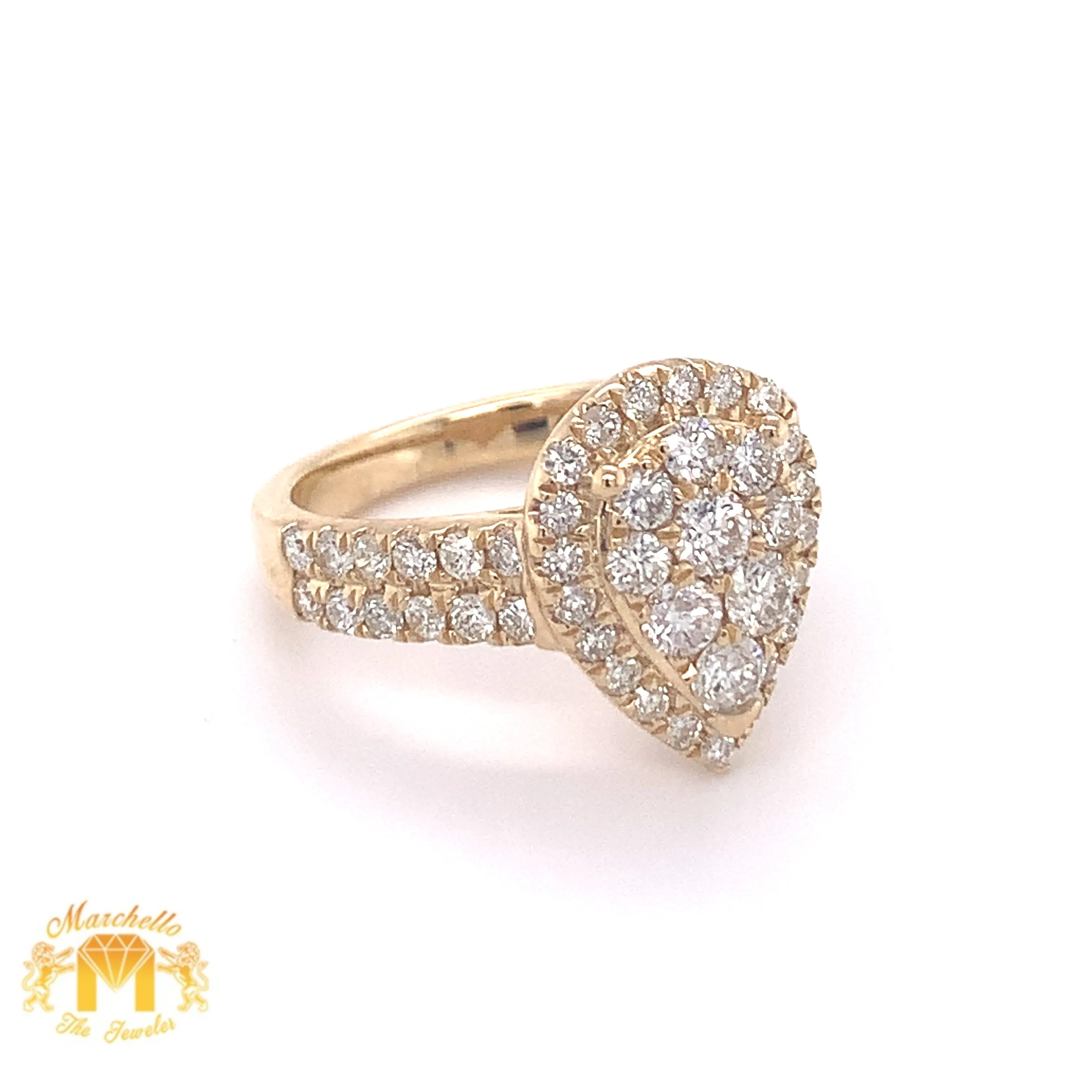 14k Gold Ladies' Pear-shaped Diamond Ring