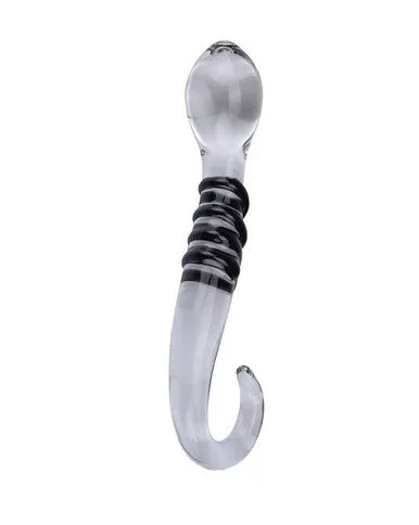 230410 - Lucent Black Lines Glass Massager