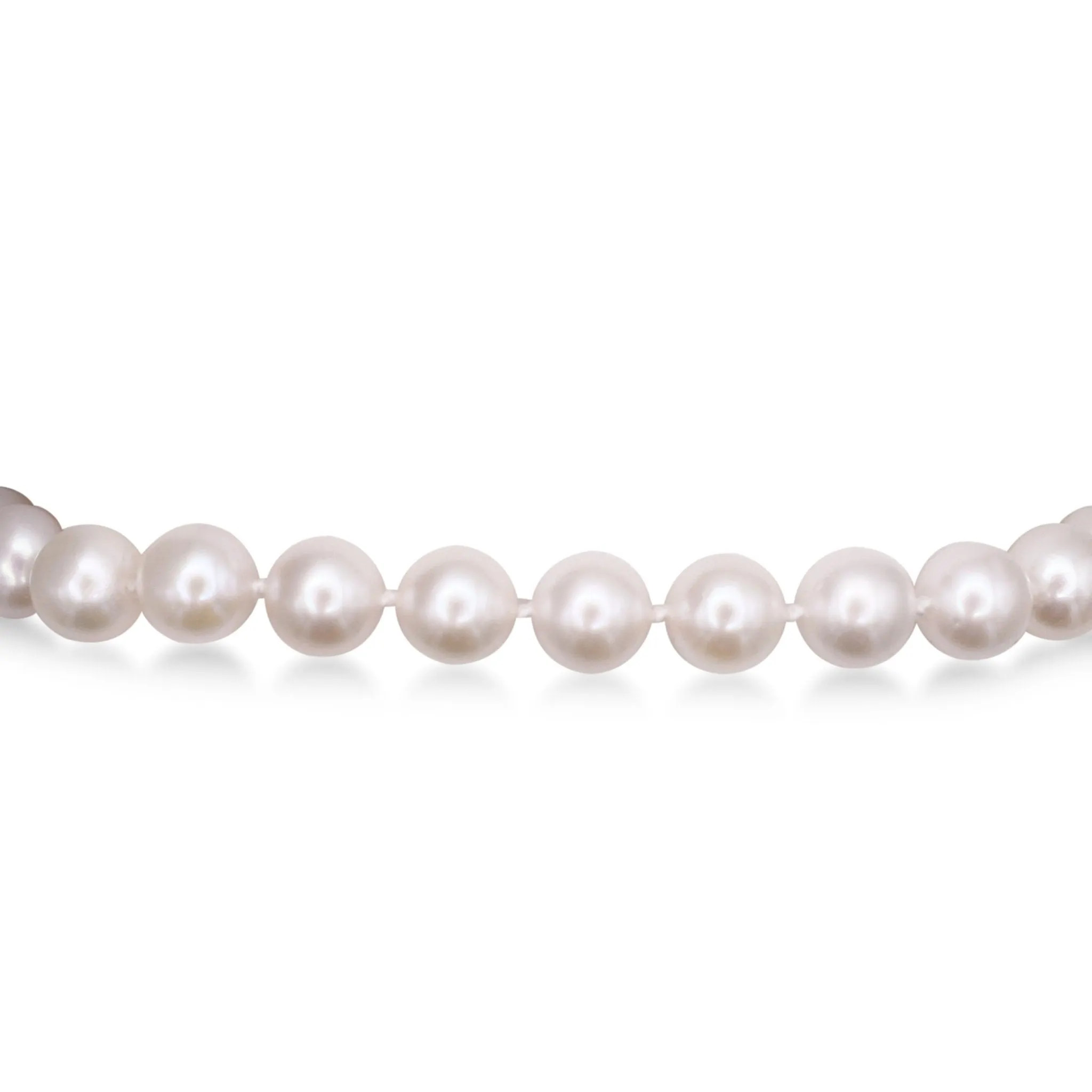 7-7.5mm Akoya Cultured Pearl Bracelet - 18ct White Gold Ball Clasp