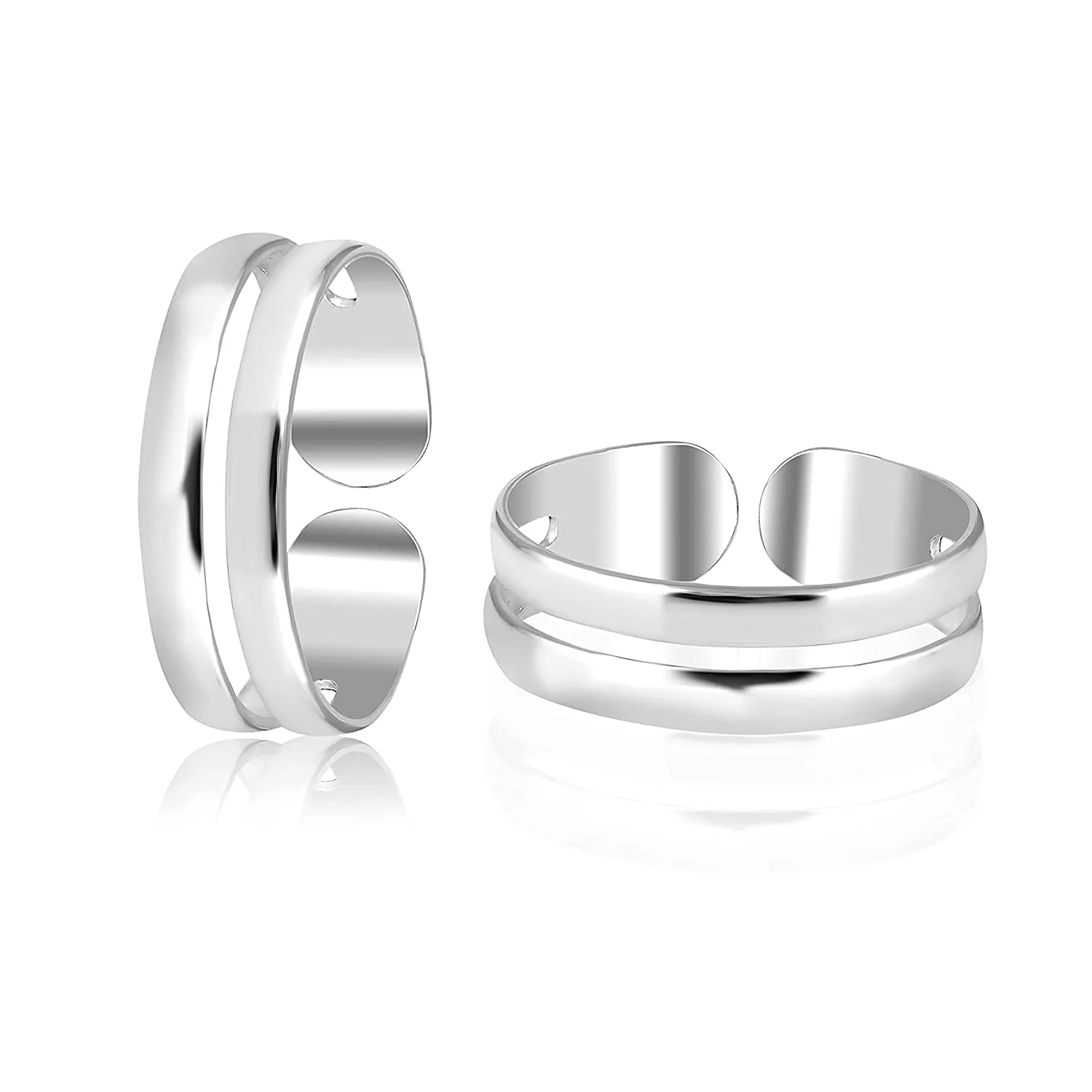 925 Sterling Silver Band Toerings for Women