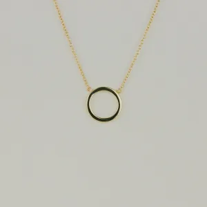 9ct Yellow Gold Circle Necklace