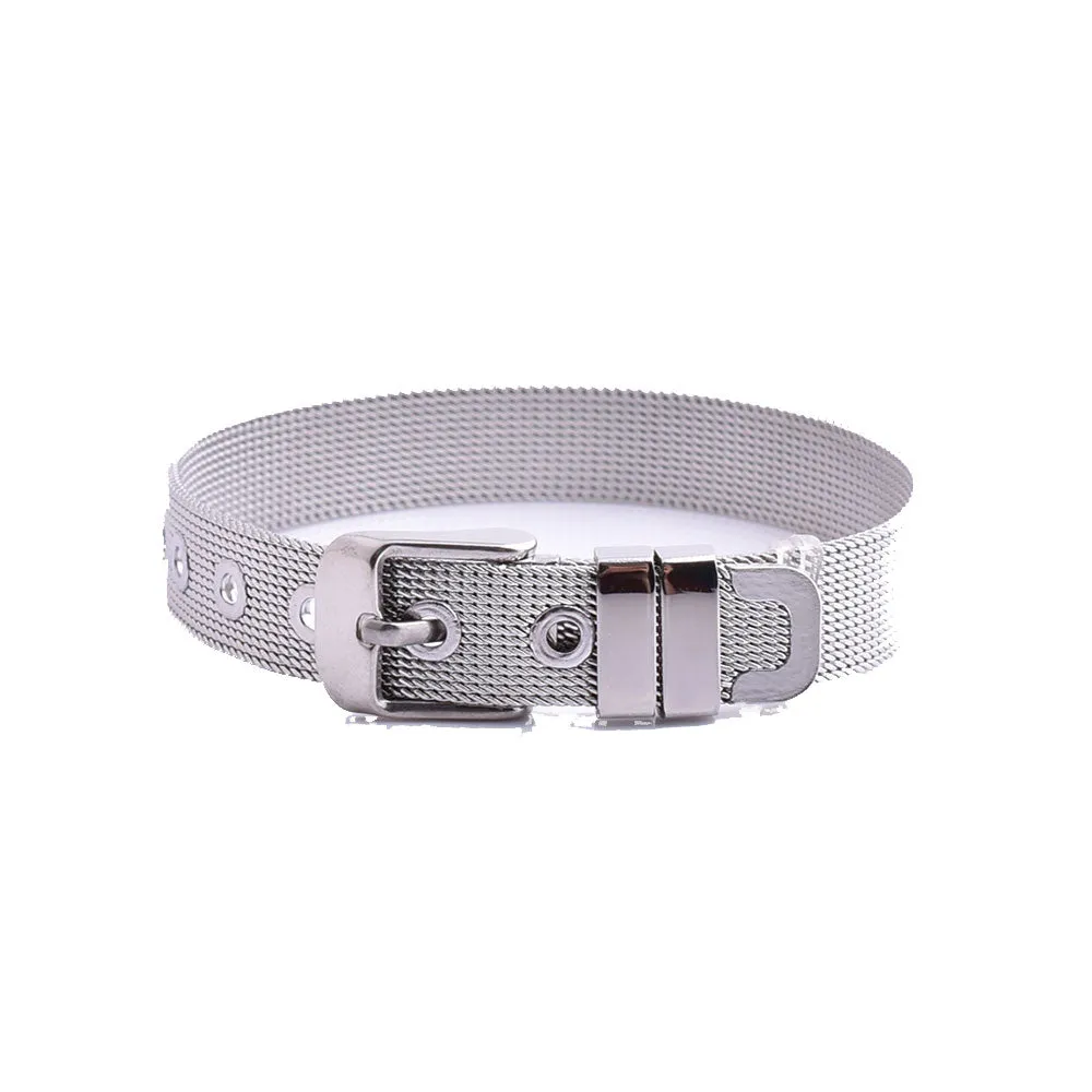 ADJUSTABLE BELT SHAPE MESH BANGLE BRACELET