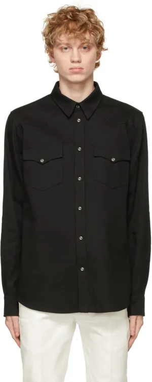 Alexander McQueen Black Selvedge Denim Tape Shirt