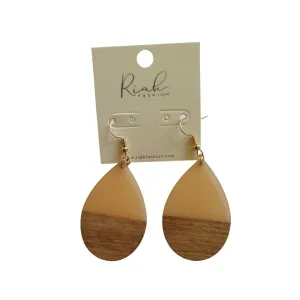 Amber & Wood Earrings