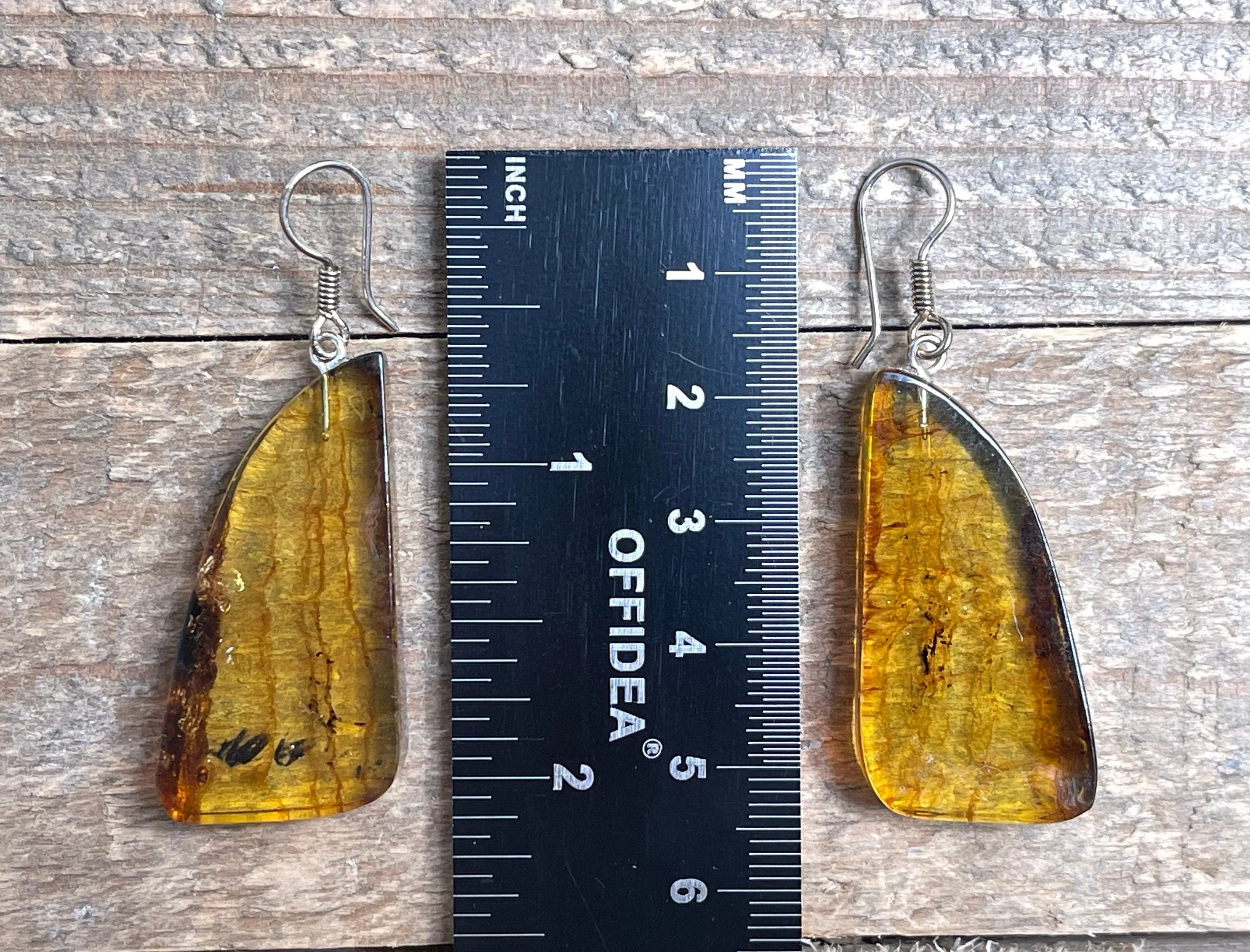 AMBER Crystal Earrings - Statement Earrings, Dangle Earrings, Handmade Jewelry, Healing Crystals and Stones, 50361