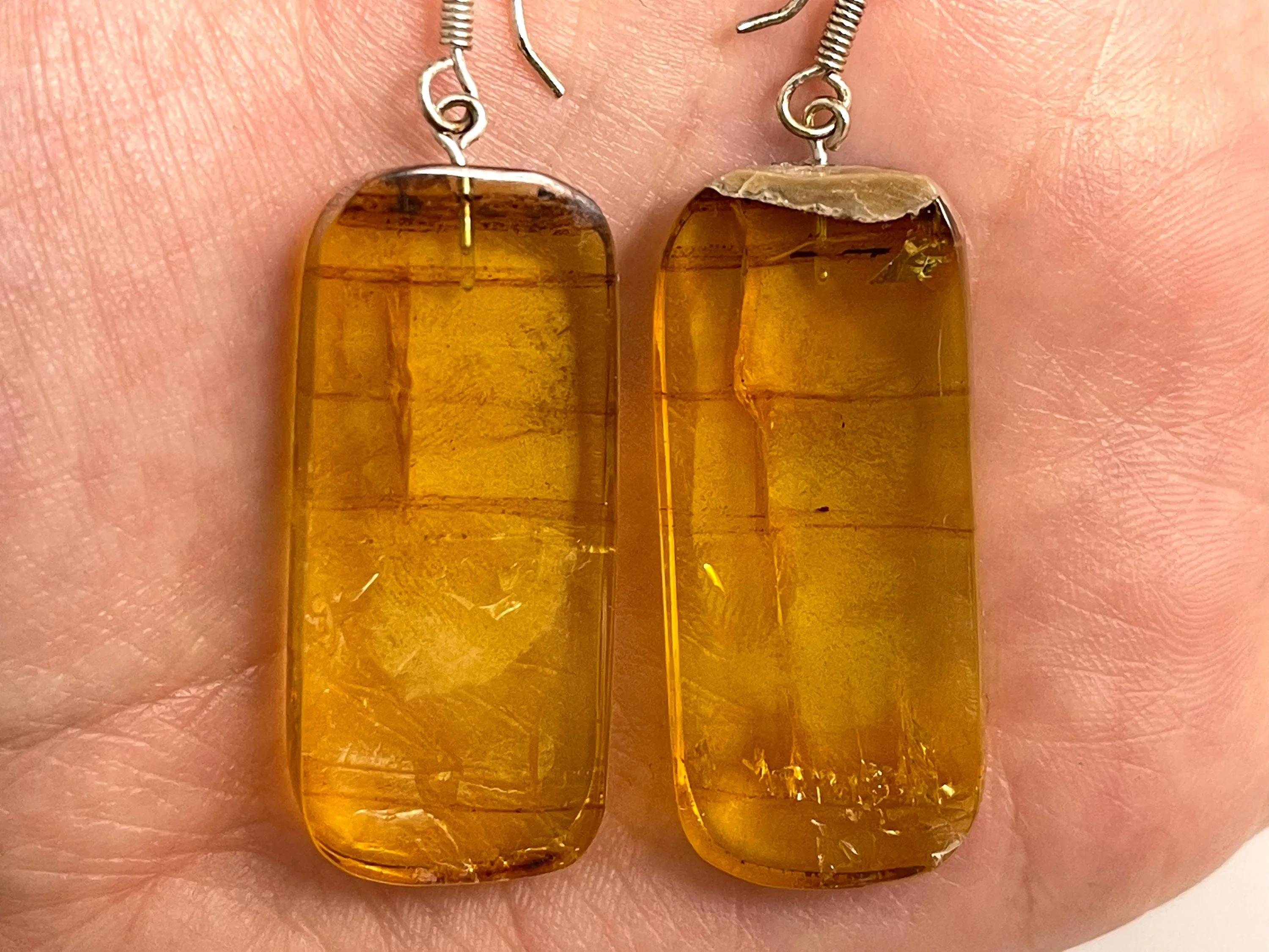 AMBER Crystal Earrings - Statement Earrings, Dangle Earrings, Handmade Jewelry, Healing Crystals and Stones, 50379