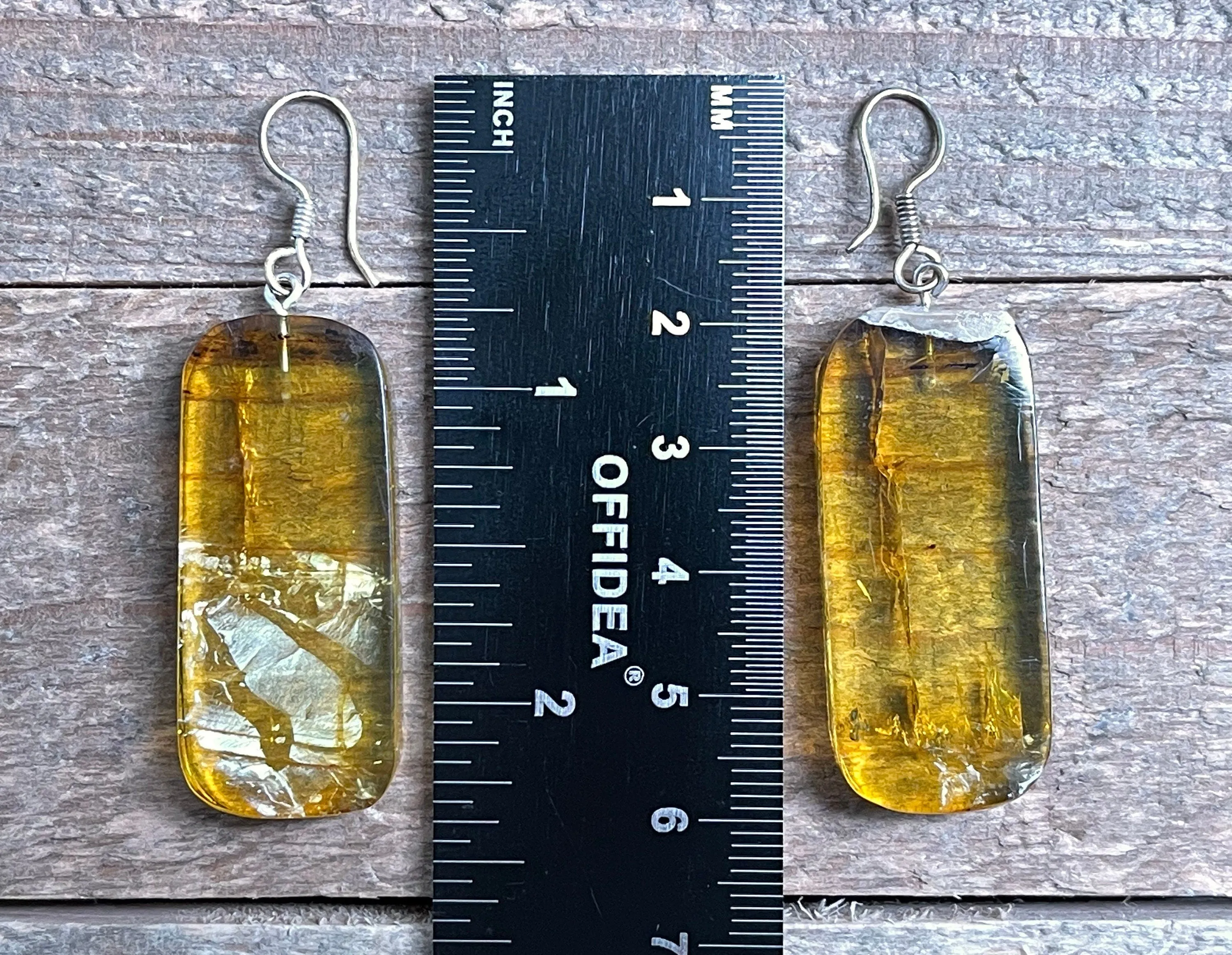 AMBER Crystal Earrings - Statement Earrings, Dangle Earrings, Handmade Jewelry, Healing Crystals and Stones, 50379