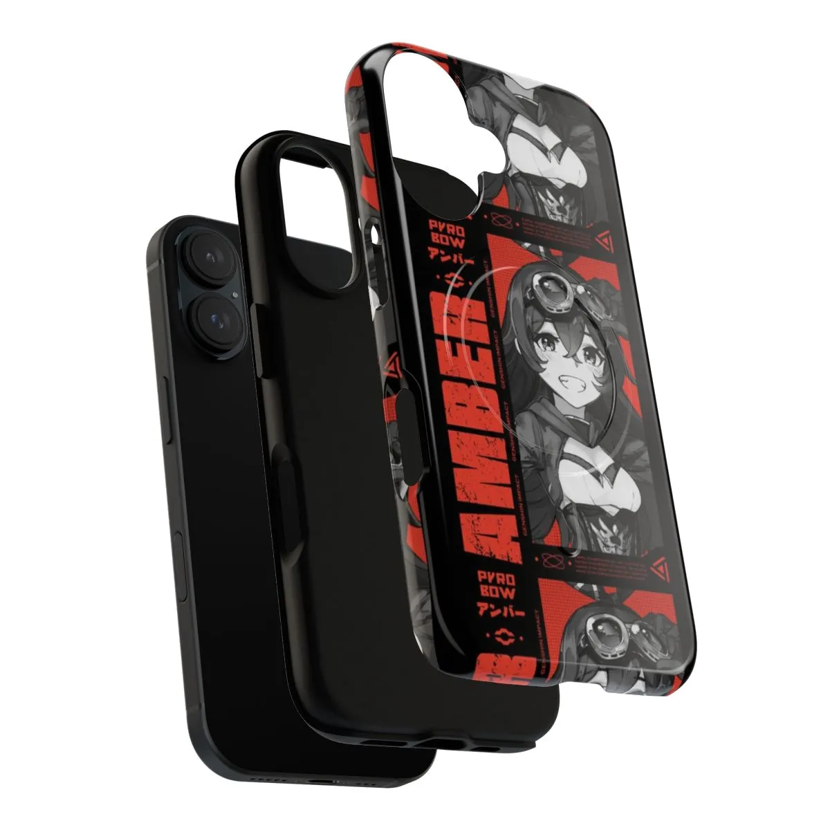 Amber-Inspired Magnetic Tough Phone Case for Genshin Impact Fans