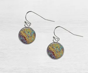 Amber Waves Small Dangle Earrings | Handmade Beach Jewelry