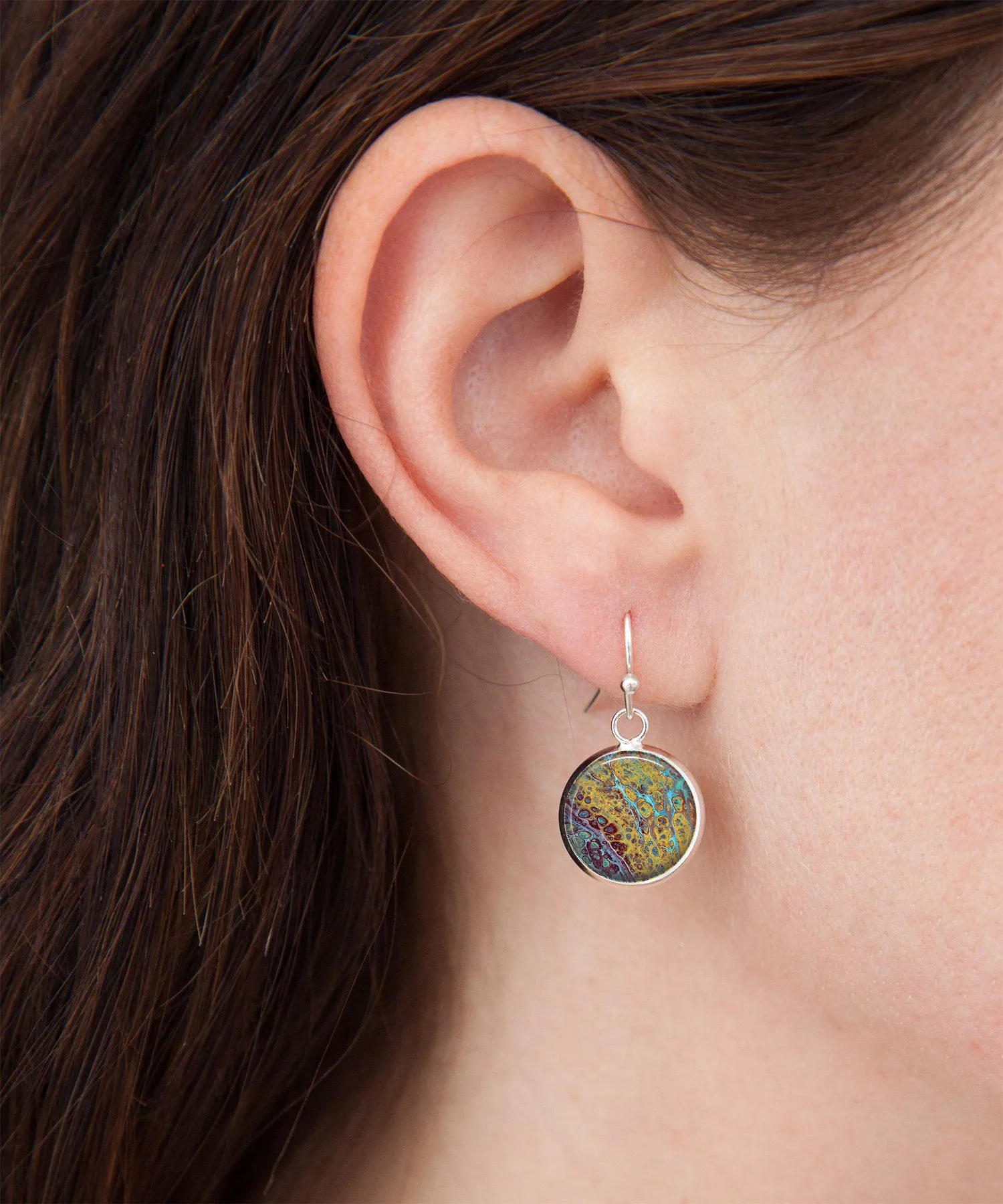 Amber Waves Small Dangle Earrings | Handmade Beach Jewelry