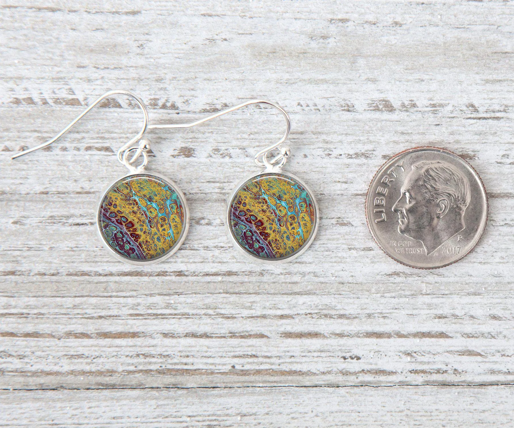 Amber Waves Small Dangle Earrings | Handmade Beach Jewelry