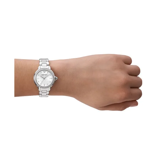 Armani Mia Three Hand Stainless Steel Ladies Watch