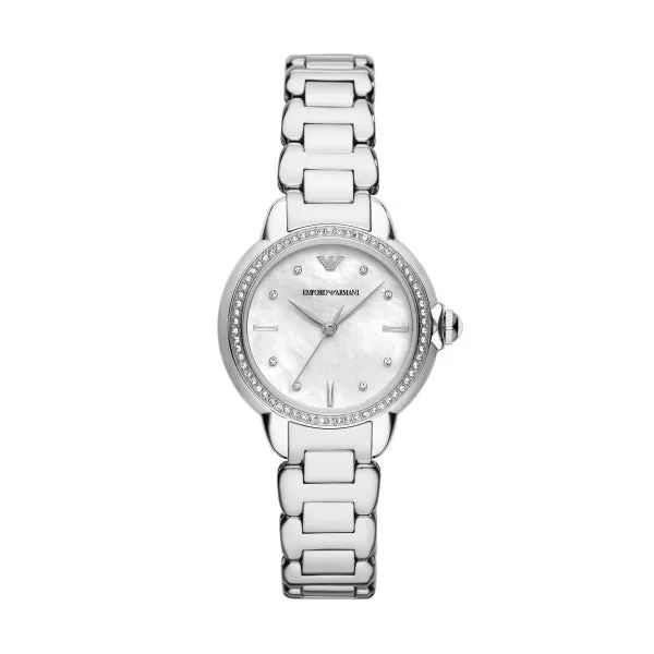 Armani Mia Three Hand Stainless Steel Ladies Watch