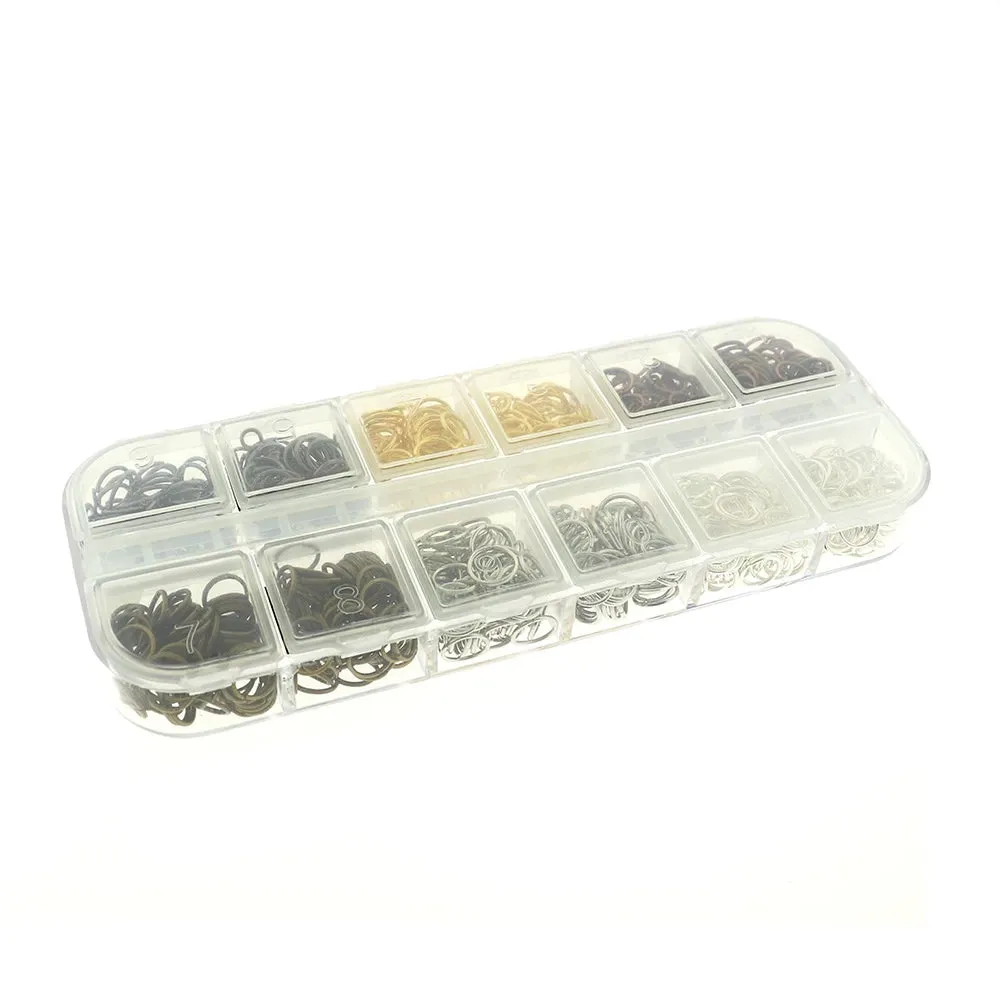 Assorted Jump Rings in Storage Box - All Finishes - 0.7mm Thick - Great for Gifts!