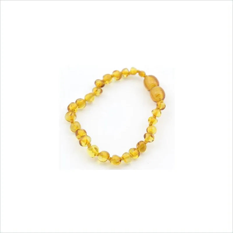 Baltic Amber TeethingÃ‚Â Anklet in Honey