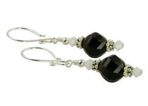Bianco e Nero Beaded Crystal Earrings