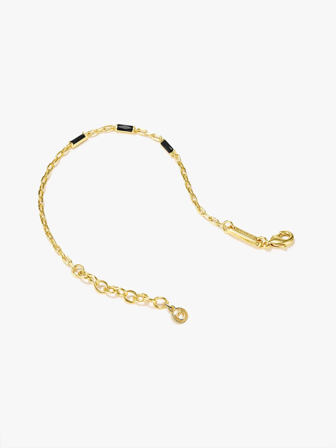 Black Baguette Crystal Bracelet