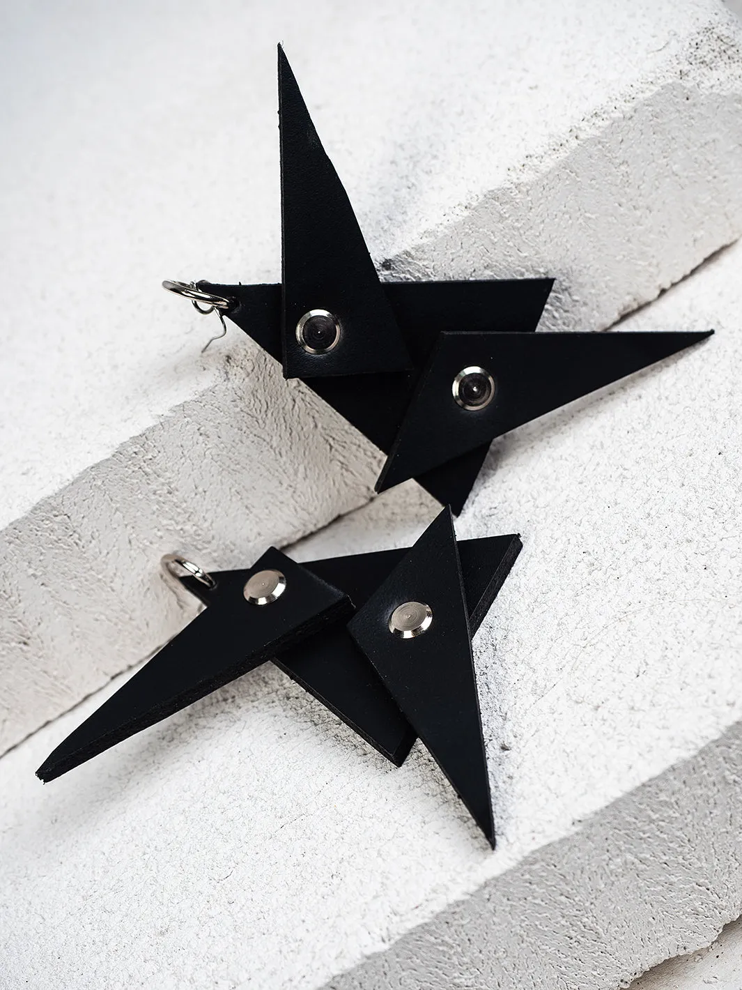 Black Triangle Earrings