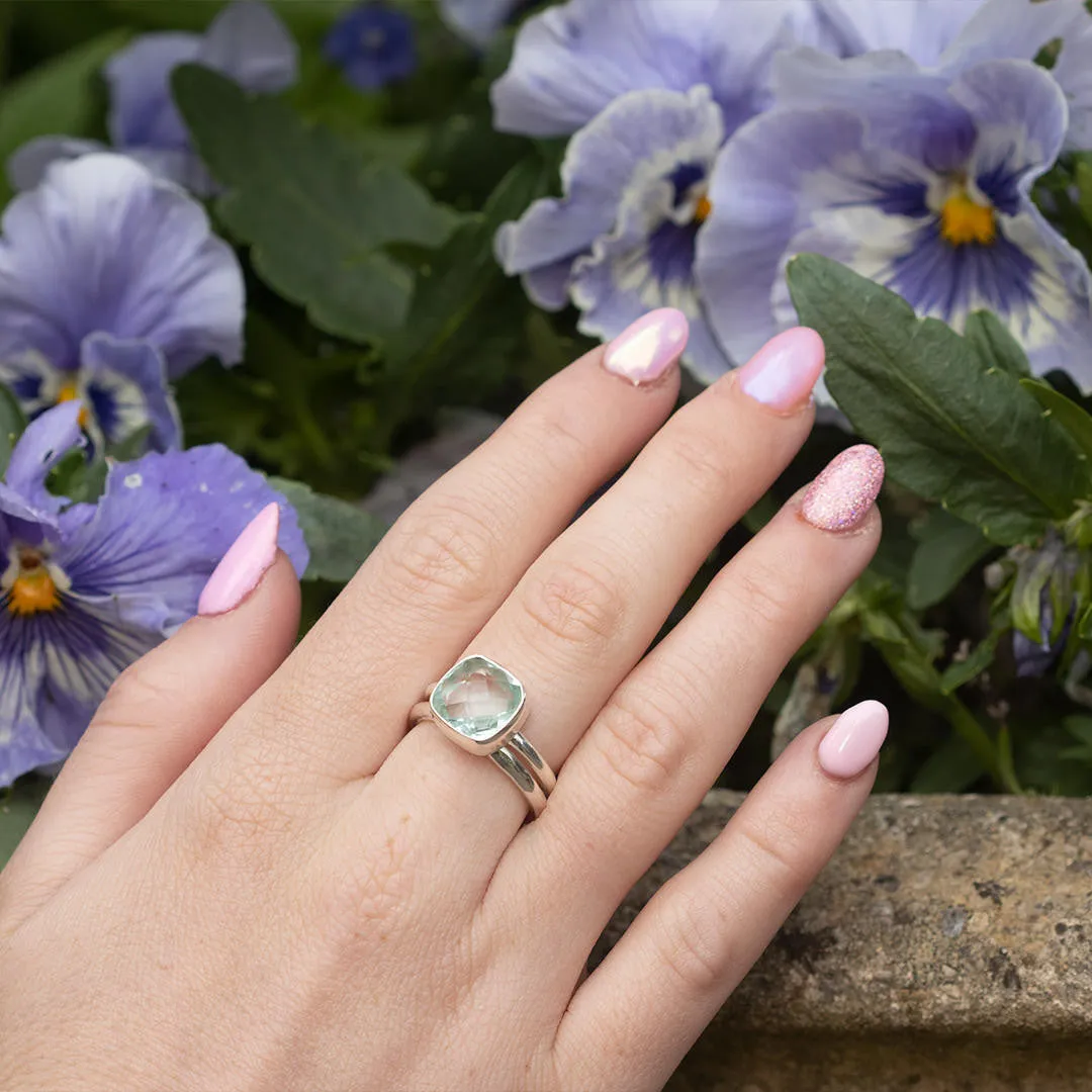 Blue Topaz Cocktail Ring | Silver