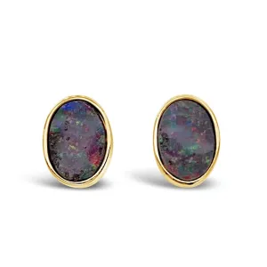 Boulder Opal Studs