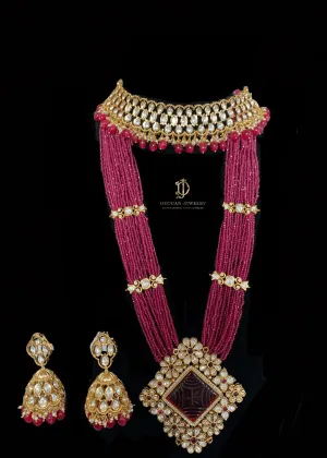 BR110 Melisa bridal set in rubies  ( READY TO SHIP)