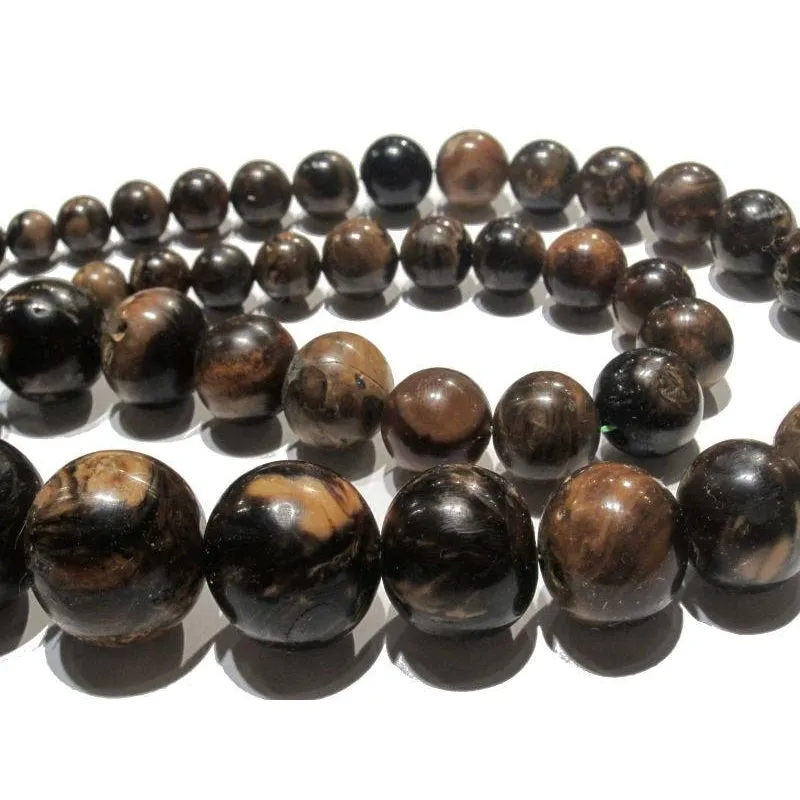Burmite "Root Amber" Graduated Rounds Strand