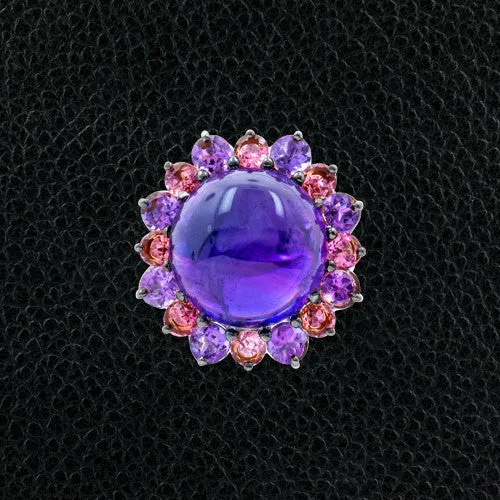 Cabochon Amethyst Cocktail Ring