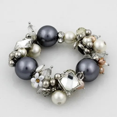Chunky Grey Pearl Bracelet