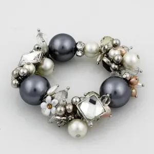 Chunky Grey Pearl Bracelet