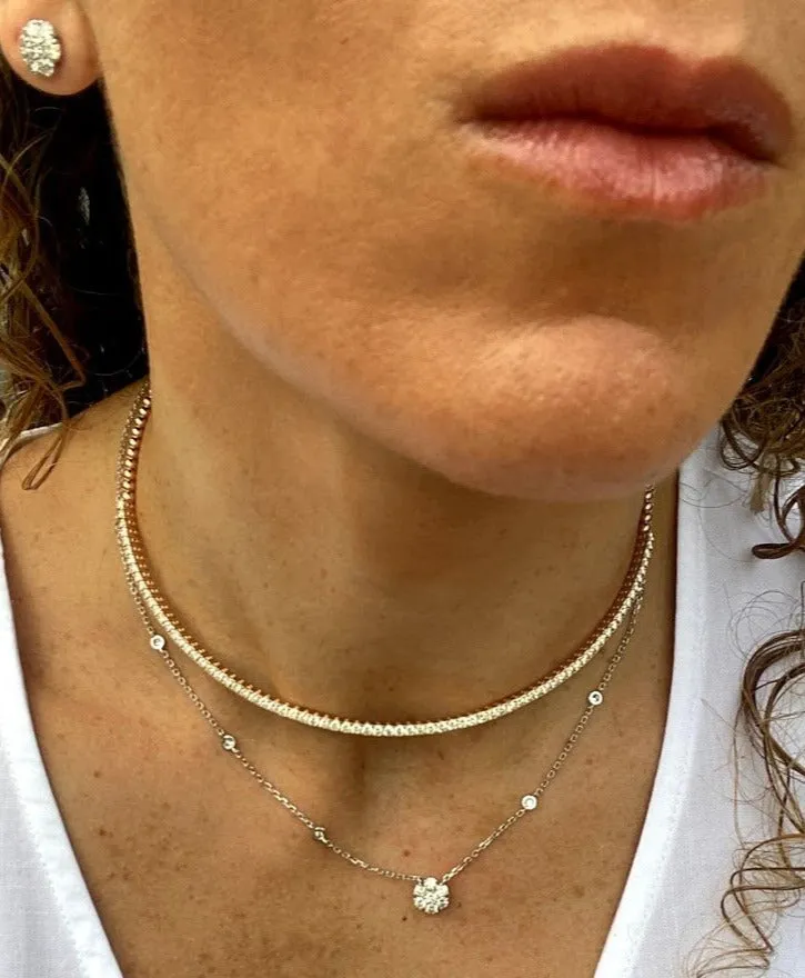 Daisy Cluster Diamond Necklace