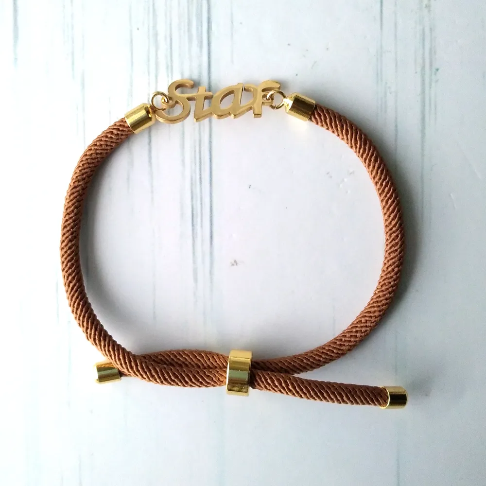 Dani Star Corded Slider Bracelet