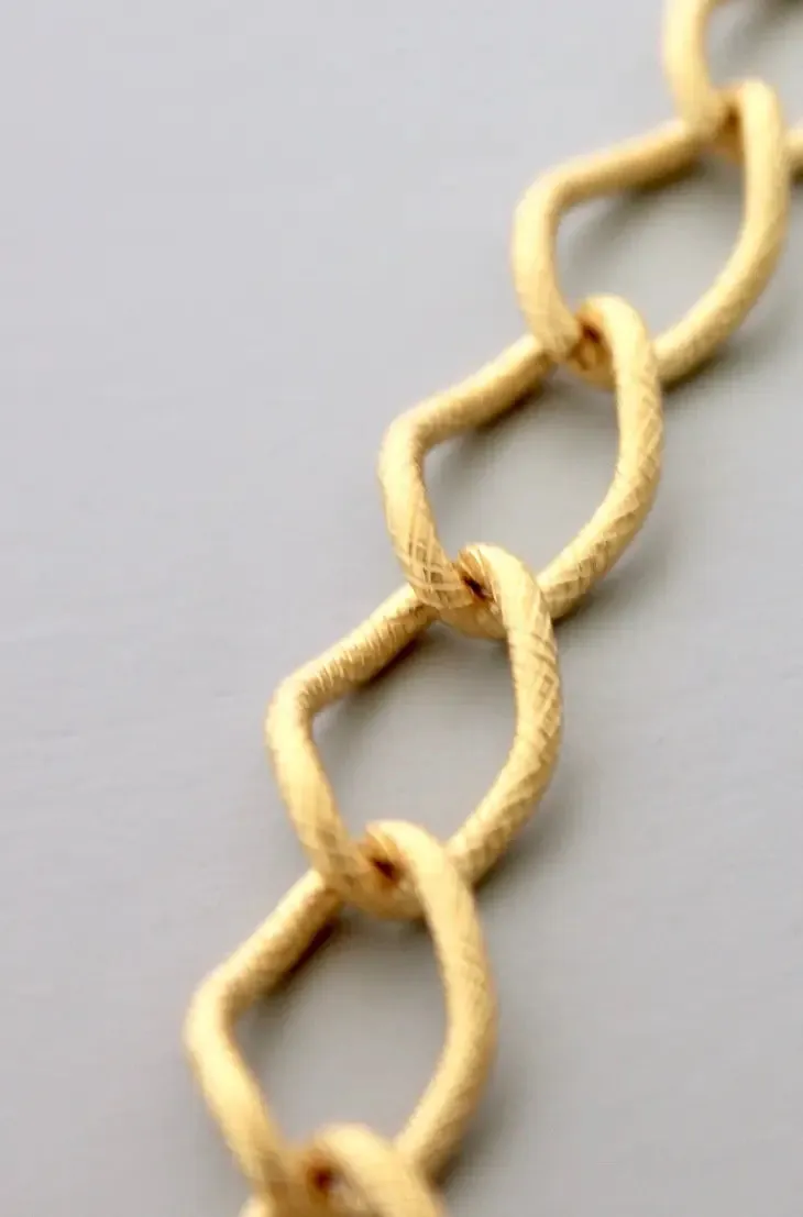 David Aubrey Triple Large Link Gold Bracelet