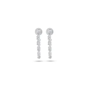 Diamond Dangle Chain Earrings