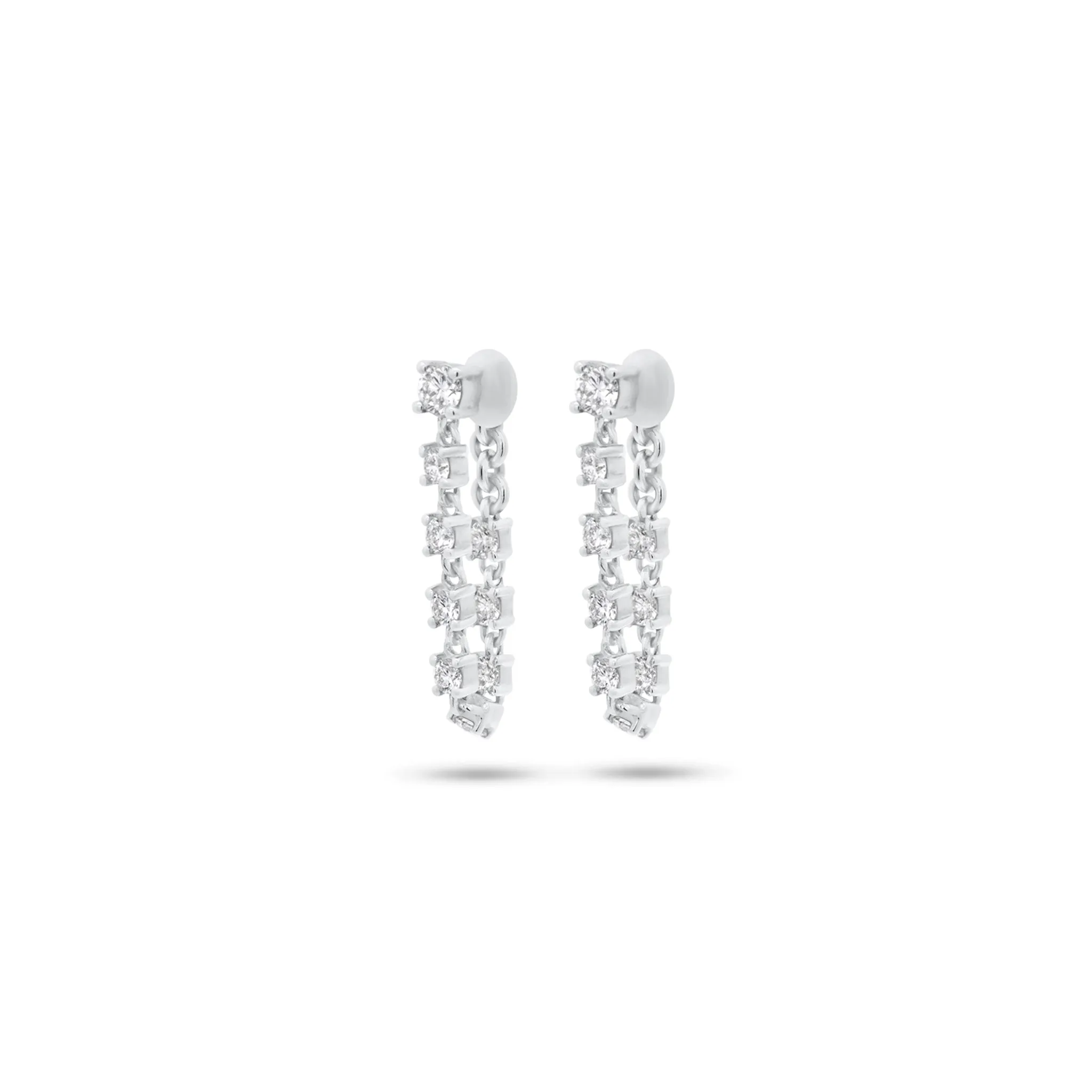 Diamond Dangle Chain Earrings