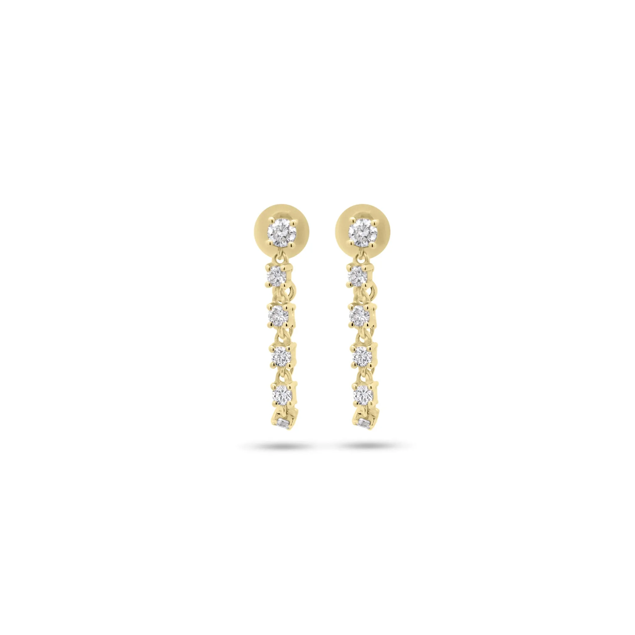 Diamond Dangle Chain Earrings