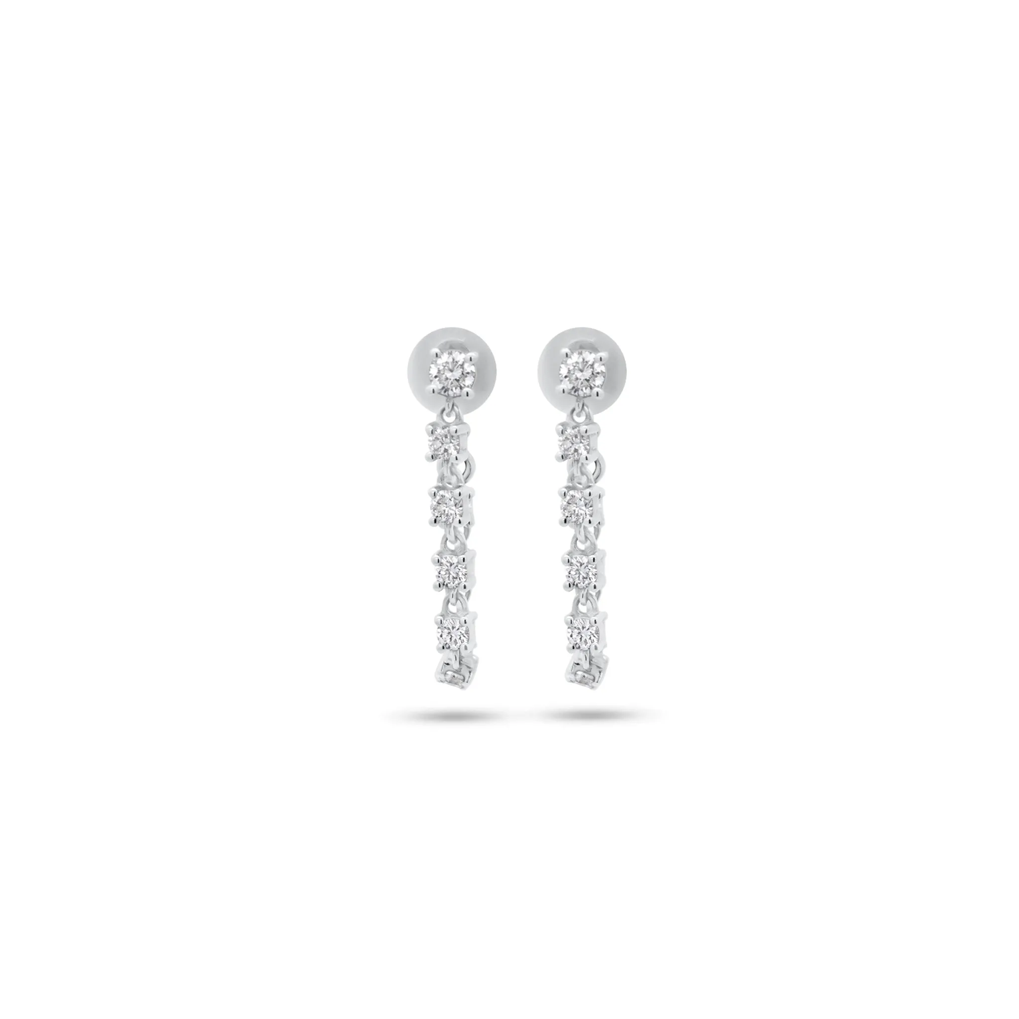 Diamond Dangle Chain Earrings