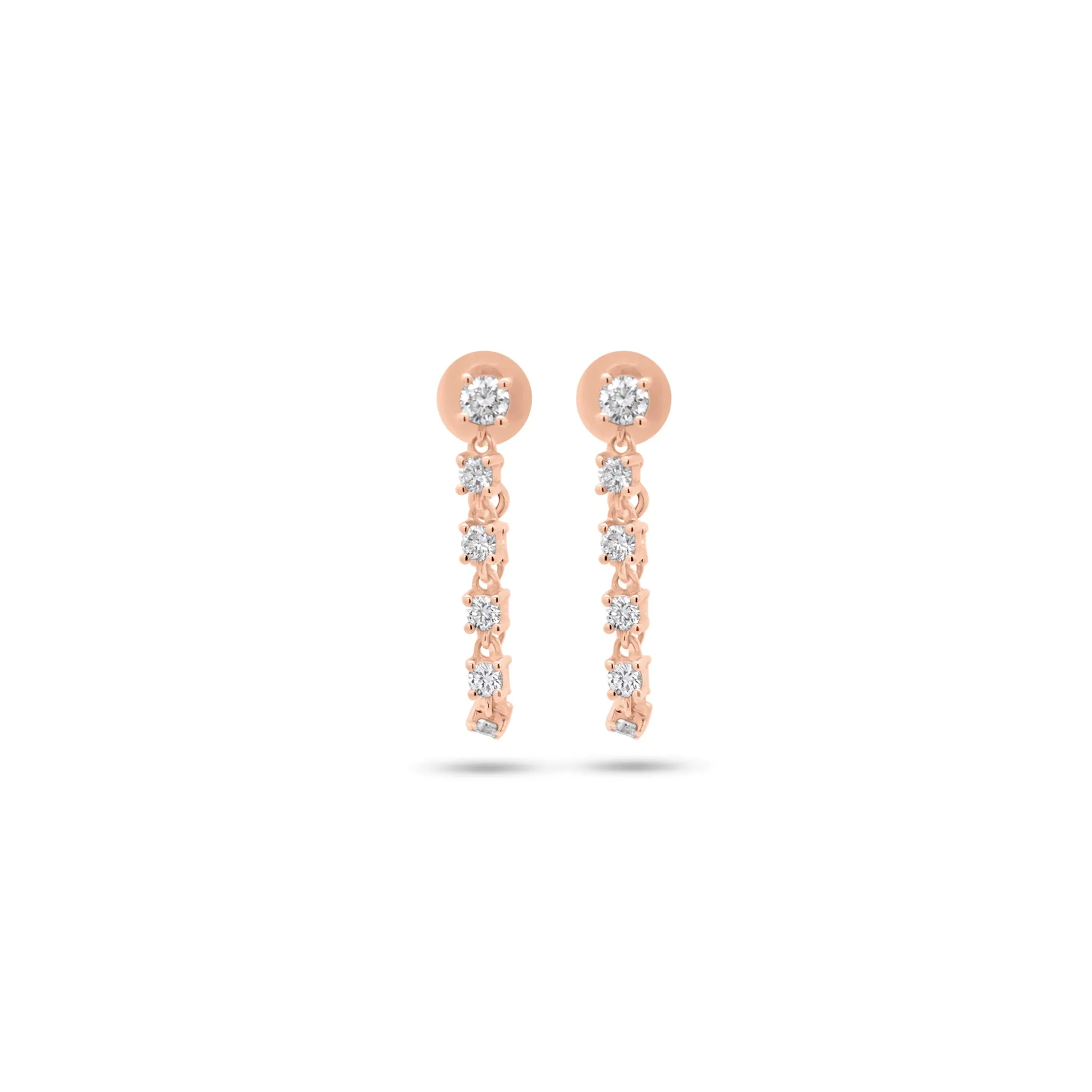 Diamond Dangle Chain Earrings