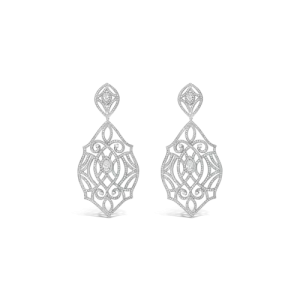 Diamond Dangle Lace Earrings
