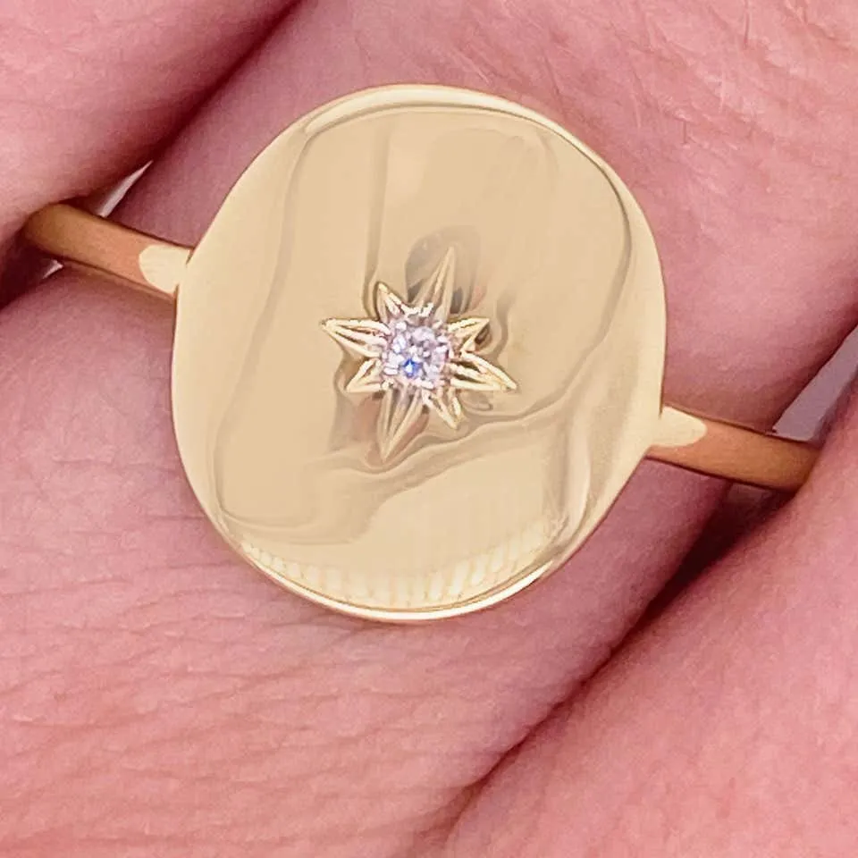 Diamond North Star Ring